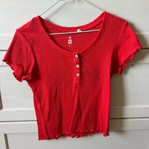Pacsun (Me to We) Scarlet Ribbed Crop Top❣️